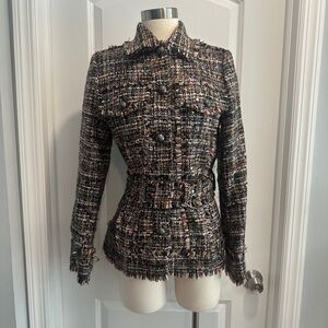 Ramy Brook DOLORES Tweed Belted Jacket